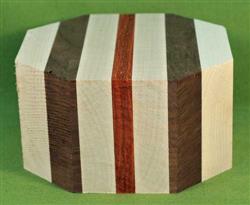 Bowl #435 - Striped Segmented Bowl Blank ~ 5 3/4" x 3" High ~ $39.99